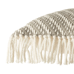 Jaipur Living Jaipur Living Odessa Chevron Lumbar Pillow Tassel Trim Woven Poly Indoor Outdoor Gray PLW103731