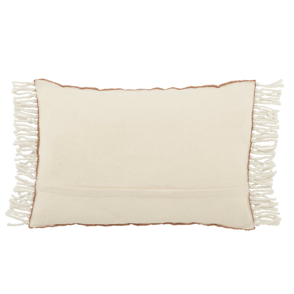 Jaipur Living Jaipur Living Odessa Chevron Lumbar Pillow Cover Tassel Trim Bohemian Indoor Outdoor Mauve PLC102454