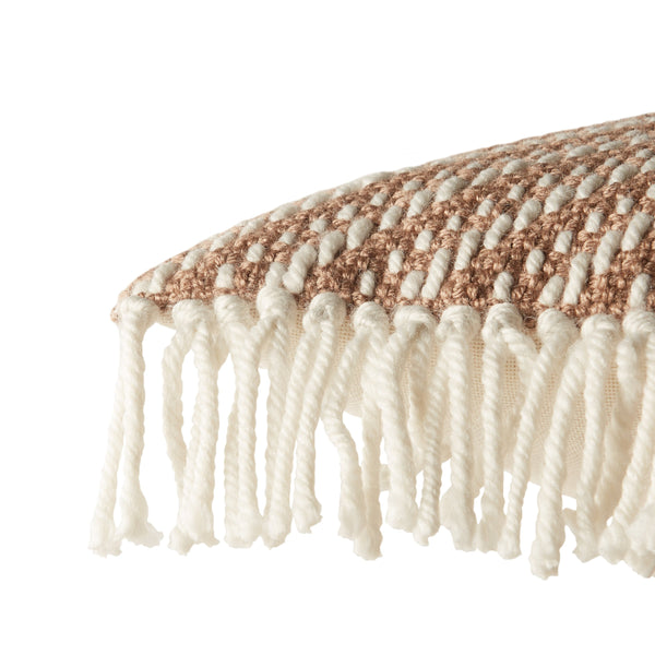 Jaipur Living Jaipur Living Odessa Chevron Lumbar Pillow Tassel Trim Woven Poly Indoor Outdoor Mauve PLW103732