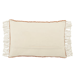 Jaipur Living Jaipur Living Odessa Chevron Lumbar Pillow Cover Tassel Trim Bohemian Indoor Outdoor Terracotta PLC102456