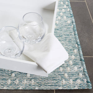 Safavieh Sunset Vibrant Area Rug - Medium Size Power-loomed Elegance & Durability For Home Décor Charm Aqua ,Beige 85% Polypropylene,15% Polyester Set850j-5