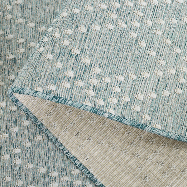Safavieh Sunset Vibrant Area Rug - Medium Size Power-loomed Elegance & Durability For Home Décor Charm Aqua ,Beige 85% Polypropylene,15% Polyester Set850j-5