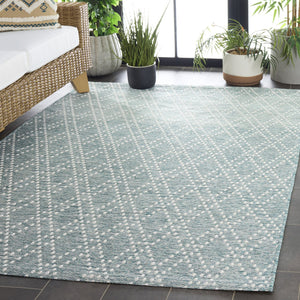 Safavieh Sunset Vibrant Area Rug - Medium Size Power-loomed Elegance & Durability For Home Décor Charm Aqua ,Beige 85% Polypropylene,15% Polyester Set850j-5