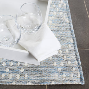 Safavieh Sunset Vibrant Area Rug - Medium Size Power-loomed Elegance & Durability For Home Décor Charm Blue ,Grey 85% Polypropylene,15% Polyester Set850m-5