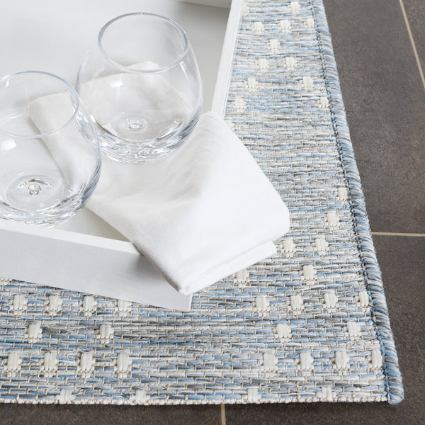 Safavieh Sunset Vibrant Area Rug - Medium Size Power-loomed Elegance & Durability For Home Décor Charm Blue ,Grey 85% Polypropylene,15% Polyester Set850m-5