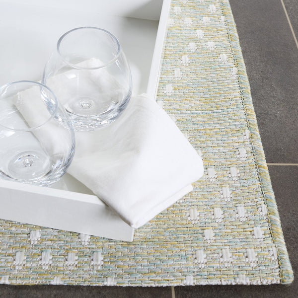 Safavieh Sunset Vibrant Area Rug - Medium Size Power-loomed Elegance & Durability For Home Décor Charm Light Green ,Yellow 85% Polypropylene,15% Polyester Set850y-5