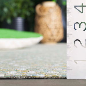Safavieh Sunset Vibrant Area Rug - Medium Size Power-loomed Elegance & Durability For Home Décor Charm Light Green ,Yellow 85% Polypropylene,15% Polyester Set850y-5