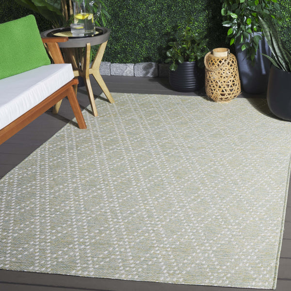 Safavieh Sunset Vibrant Area Rug - Medium Size Power-loomed Elegance & Durability For Home Décor Charm Light Green ,Yellow 85% Polypropylene,15% Polyester Set850y-5