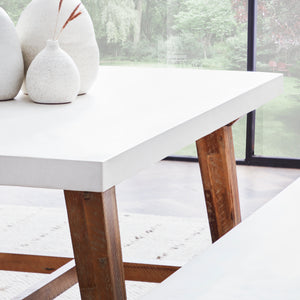 Aster Collection, Dining Table Salt Flat - Aster Collection Dining Table Natural finish SFASTETBL00WH Malouf