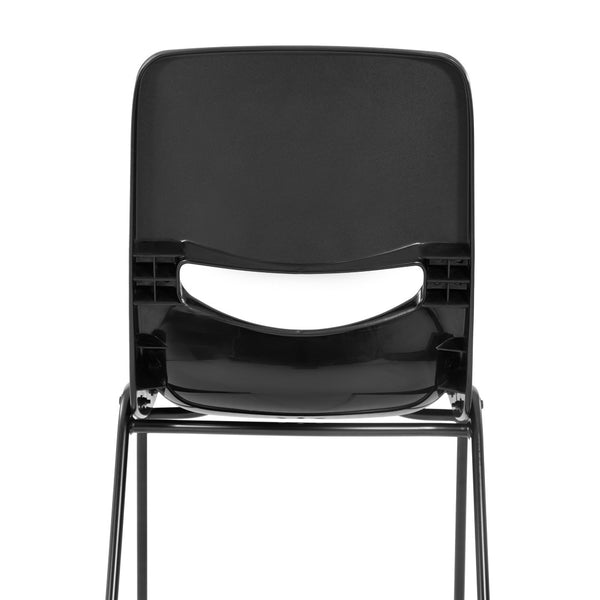 English Elm HERCULES Heavy-Duty Flex Comfort Classroom Chair for Ergonomic Support and Space-Saving Stackability Black SF-CH003-BLK-BLK-GG