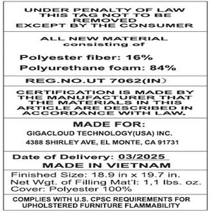 English Elm Queen Upholstered Platform Bed with LED Lights, U-Shaped Headboard, Linen Fabric, Sturdy Metal Legs Gray SF000151AAE