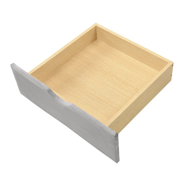 English Elm Full Upholstered Daybed with Corduroy Velvet Fabric 2 Storage Drawers Kids Bedroom Gray SF000213AAE