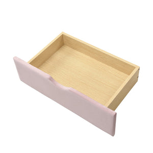 English Elm Full Size Kids Daybed with Corduroy Velvet Upholstery and Two Under Bed Storage Drawers Pink SF000215AAH
