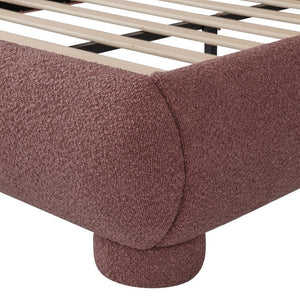 English Elm Twin Metal Daybed with Storage Drawers Powder Coated Iron Frame Guest Room Sofa Red Full SF000218AAJ