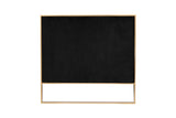 Manhattan Comfort Trillium Mid-Century Modern Sofa Black and Gold SF009-BK