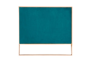 Manhattan Comfort Trillium Mid-Century Modern Sofa Aqua Blue and Gold SF009-TL