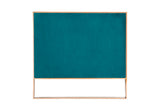 Manhattan Comfort Trillium Mid-Century Modern Sofa Aqua Blue and Gold SF009-TL