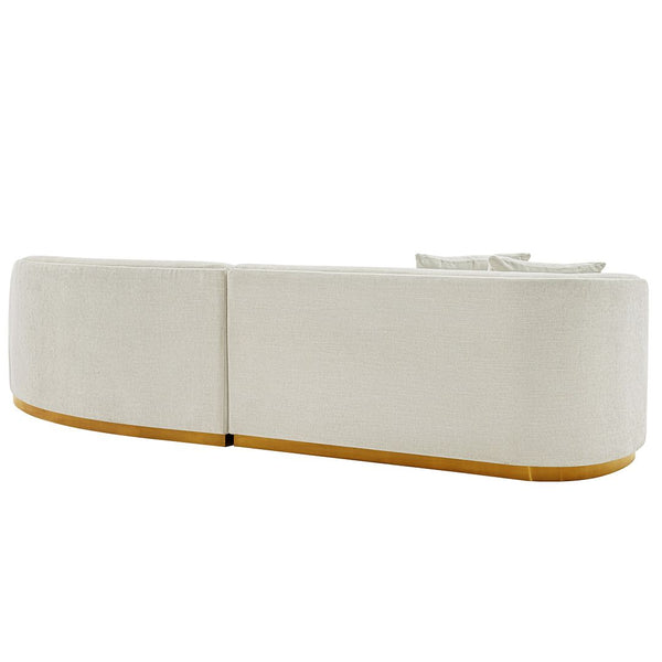 Manhattan Comfort Daria Modern Sofa Ivory SF012-IV