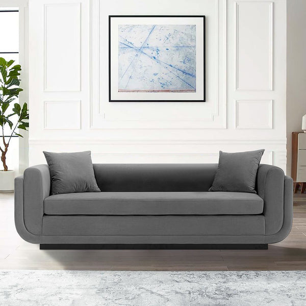 Manhattan Comfort Edmonda Modern Sofa Dark Grey SF014-DG