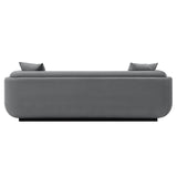 Manhattan Comfort Edmonda Modern Sofa Dark Grey SF014-DG