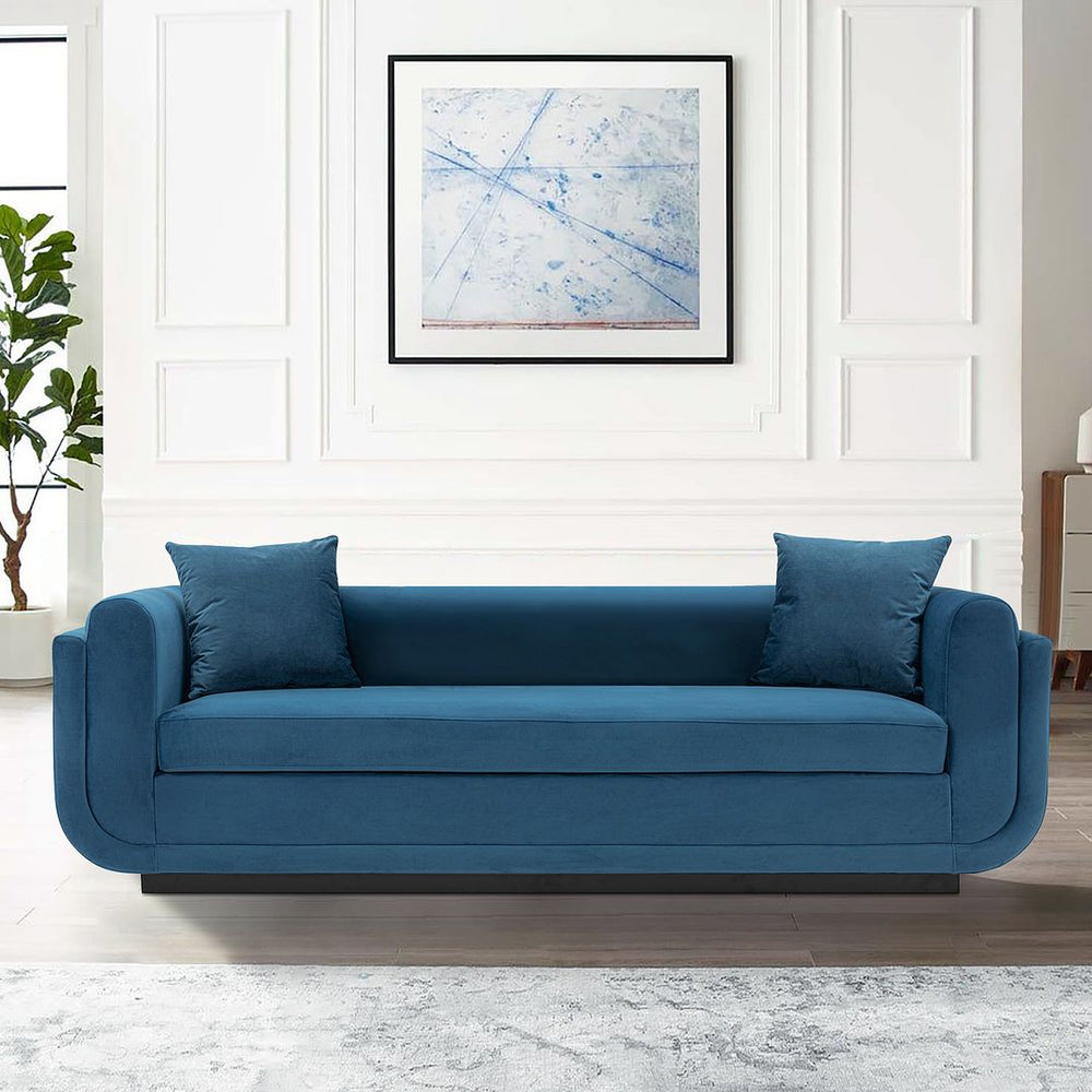 Manhattan Comfort Edmonda Modern Sofa Sapphire Blue SF014-SB