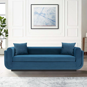 Manhattan Comfort Edmonda Modern Sofa Sapphire Blue SF014-SB