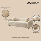 Tribeca Sofa in Cream SF015-CR Manhattan Comfort