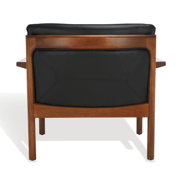 Safavieh Phylis Vegan Leather Accent Chair Black / Brown SFA1007A