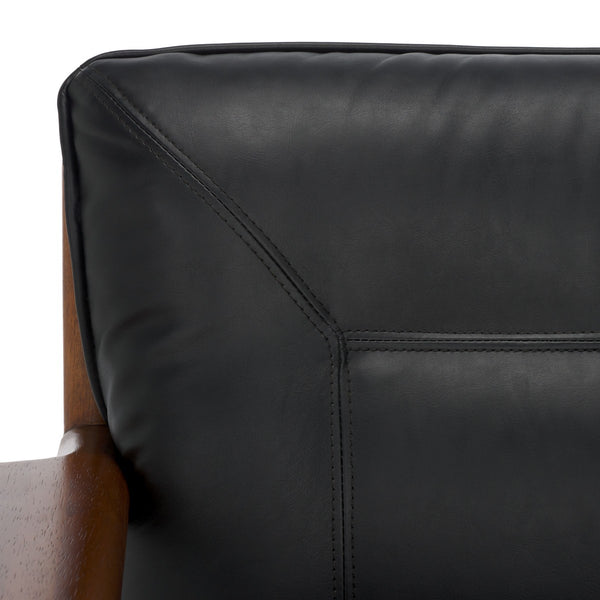 Safavieh Phylis Vegan Leather Accent Chair Black / Brown SFA1007A
