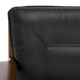 Safavieh Phylis Vegan Leather Accent Chair Black / Brown SFA1007A