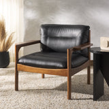 Safavieh Phylis Vegan Leather Accent Chair Black / Brown SFA1007A