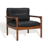 Safavieh Phylis Vegan Leather Accent Chair Black / Brown SFA1007A