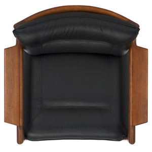 Safavieh Phylis Vegan Leather Accent Chair Black / Brown SFA1007A