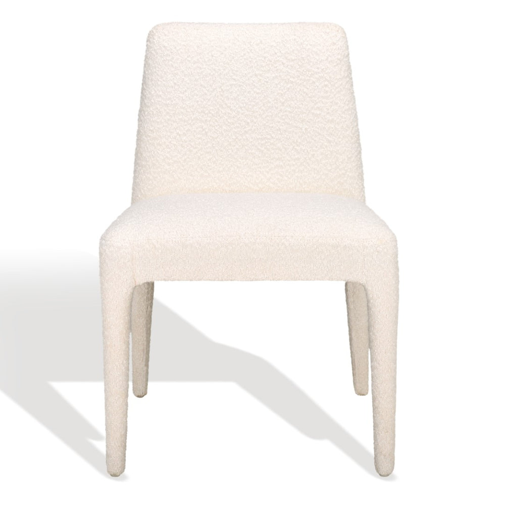 Safavieh Derrick Boucle Dining Chair Ivory SFA1008A-SET2