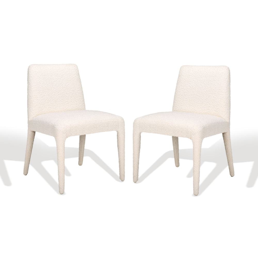 Safavieh Derrick Boucle Dining Chair Ivory SFA1008A-SET2