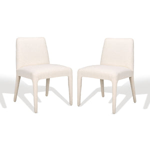 Safavieh Derrick Boucle Dining Chair Ivory SFA1008A-SET2