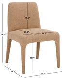 Safavieh Derrick Boucle Dining Chair Oatmeal SFA1008B-SET2