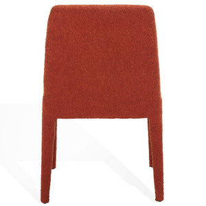 Safavieh Derrick Boucle Dining Chair Rust Orange SFA1008C-SET2