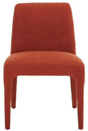 Safavieh Derrick Boucle Dining Chair Rust Orange SFA1008C-SET2