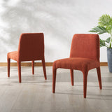 Safavieh Derrick Boucle Dining Chair Rust Orange SFA1008C-SET2