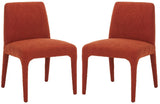 Safavieh Derrick Boucle Dining Chair Rust Orange SFA1008C-SET2