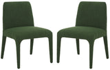 Safavieh Derrick Boucle Dining Chair Dark Green SFA1008D-SET2