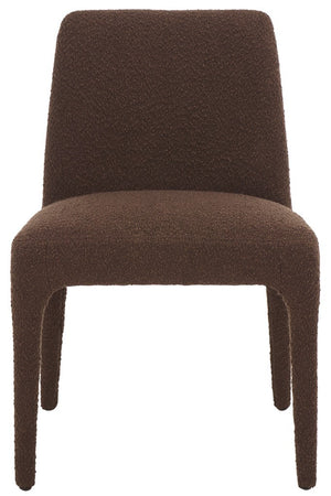 Safavieh Derrick Boucle Dining Chair Dark Brown SFA1008E-SET2