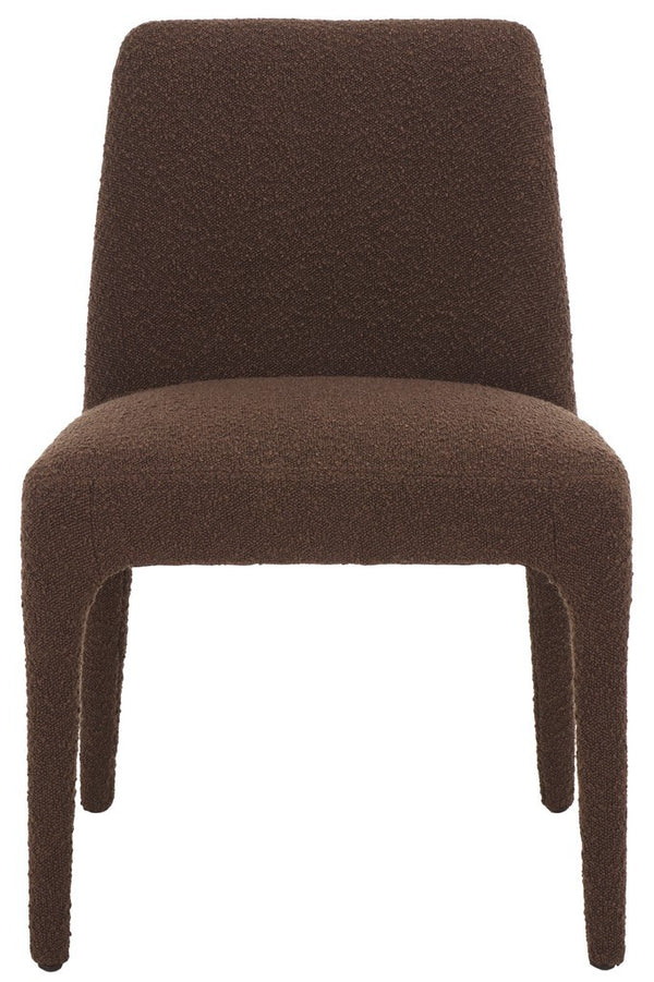 Safavieh Derrick Boucle Dining Chair Dark Brown SFA1008E-SET2
