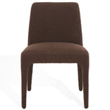 Safavieh Derrick Boucle Dining Chair Dark Brown SFA1008E-SET2