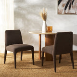 Safavieh Derrick Boucle Dining Chair Dark Brown SFA1008E-SET2