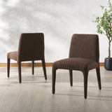 Safavieh Derrick Boucle Dining Chair Dark Brown SFA1008E-SET2