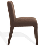 Safavieh Derrick Boucle Dining Chair Dark Brown SFA1008E-SET2