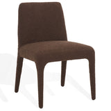 Safavieh Derrick Boucle Dining Chair Dark Brown SFA1008E-SET2