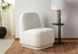 Safavieh Bianka Boucle Swivel Chair Ivory SFA1009A